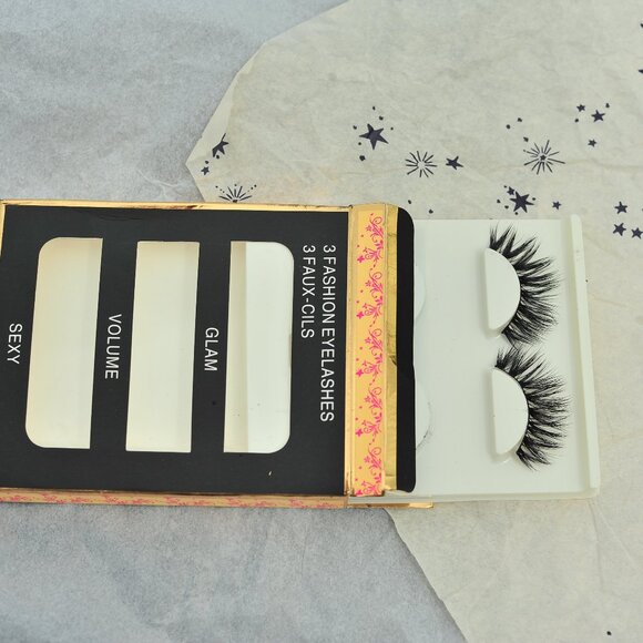 False 1 pair 3D human-like hair silk Vegan mink - Picture 3 of 4